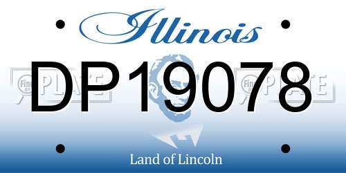 DP19078 Illinois License Plate