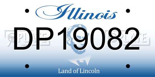 DP19082 Illinois License Plate