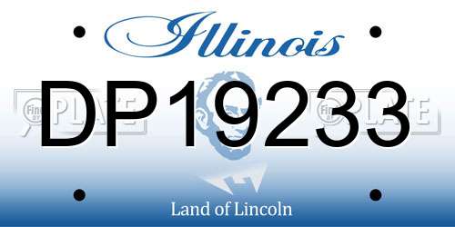 DP19233 Illinois License Plate