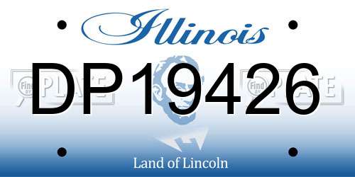 DP19426 Illinois License Plate