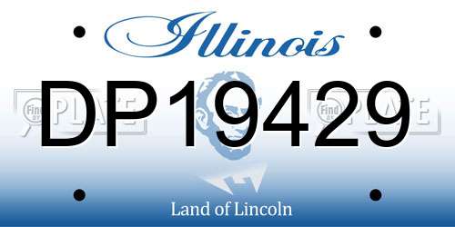 DP19429 Illinois License Plate