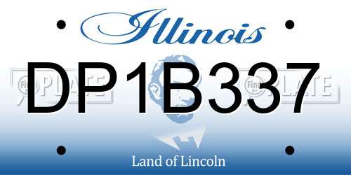 DP1B337 Illinois License Plate
