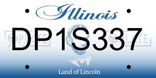 DP1S337 Illinois License Plate