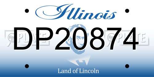 DP20874 Illinois License Plate