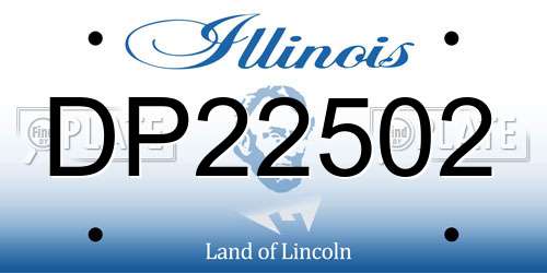 DP22502 Illinois License Plate