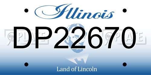 DP22670 Illinois License Plate
