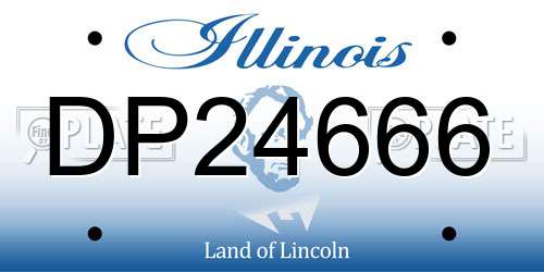DP24666 Illinois License Plate