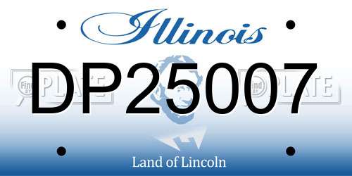 DP25007 Illinois License Plate
