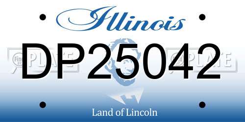 DP25042 Illinois License Plate