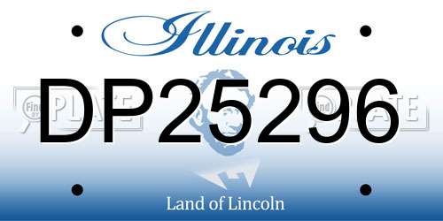 DP25296 Illinois License Plate