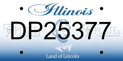 DP25377 Illinois License Plate