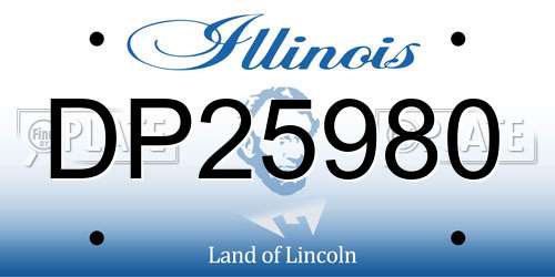 DP25980 Illinois License Plate