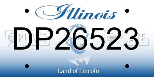 DP26523 Illinois License Plate