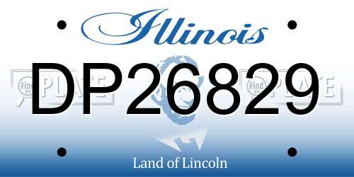 DP26829 Illinois License Plate