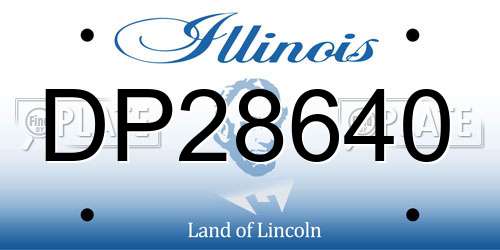 DP28640 Illinois License Plate