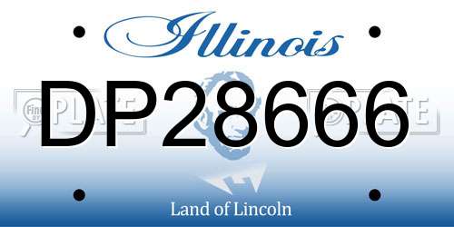DP28666 Illinois License Plate