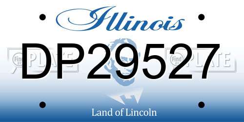 DP29527 Illinois License Plate