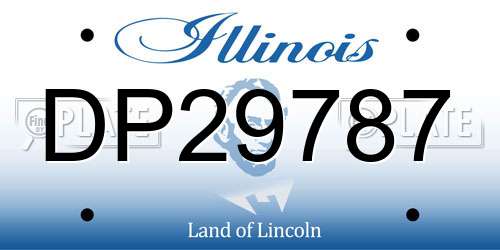 DP29787 Illinois License Plate