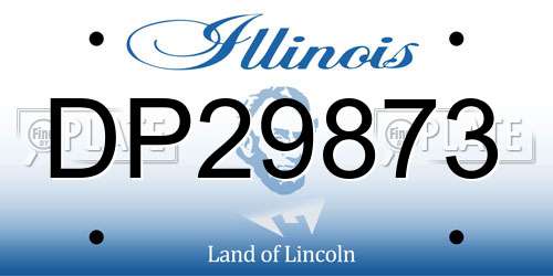 DP29873 Illinois License Plate