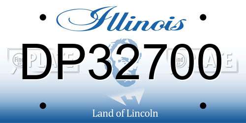DP32700 Illinois License Plate
