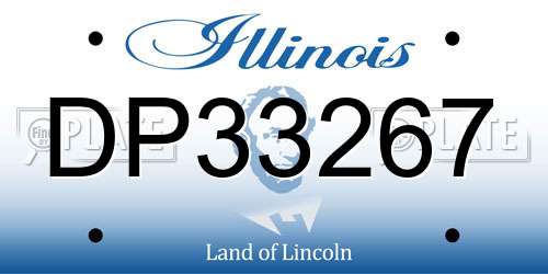 DP33267 Illinois License Plate