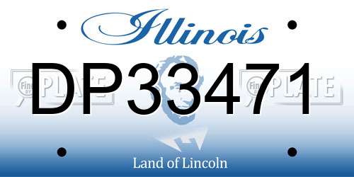 DP33471 Illinois License Plate