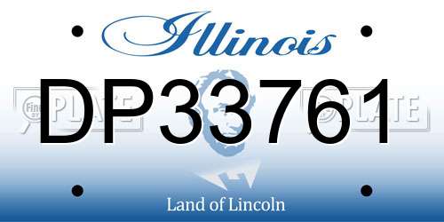 DP33761 Illinois License Plate