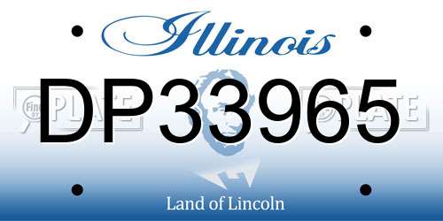 DP33965 Illinois License Plate