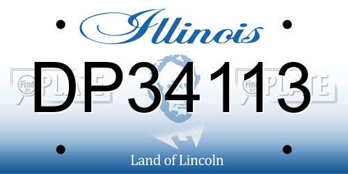 DP34113 Illinois License Plate
