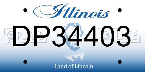 DP34403 Illinois License Plate