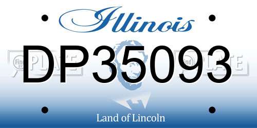 DP35093 Illinois License Plate