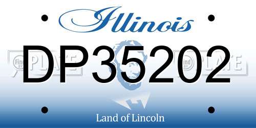 DP35202 Illinois License Plate