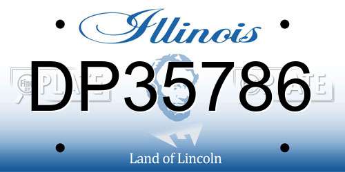 DP35786 Illinois License Plate
