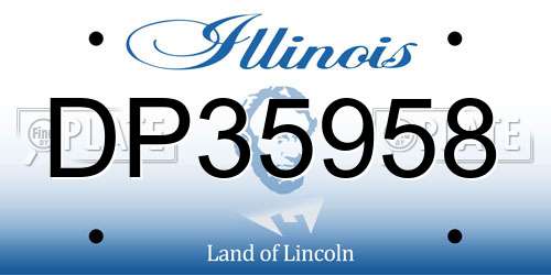 DP35958 Illinois License Plate