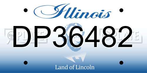DP36482 Illinois License Plate