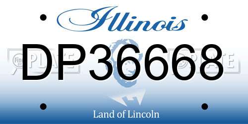 DP36668 Illinois License Plate