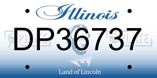 DP36737 Illinois License Plate