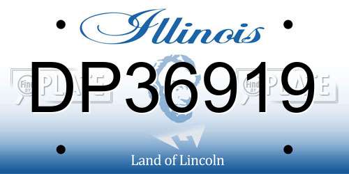 DP36919 Illinois License Plate