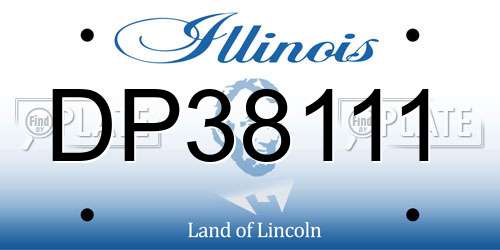 DP38111 Illinois License Plate