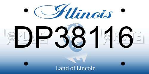 DP38116 Illinois License Plate