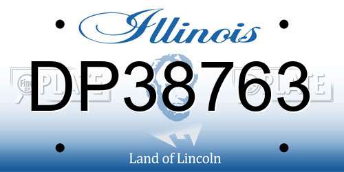 DP38763 Illinois License Plate