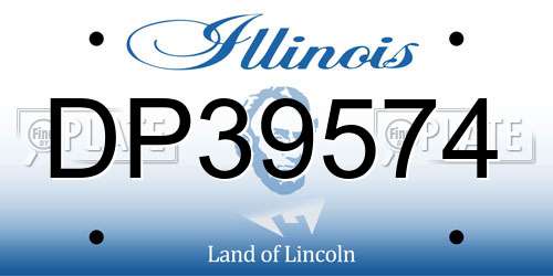 DP39574 Illinois License Plate