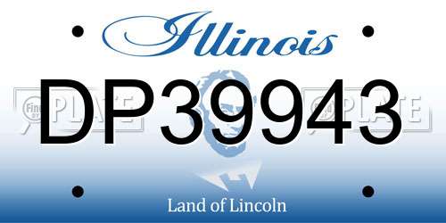 DP39943 Illinois License Plate