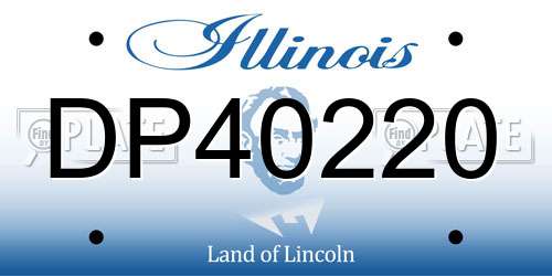 DP40220 Illinois License Plate