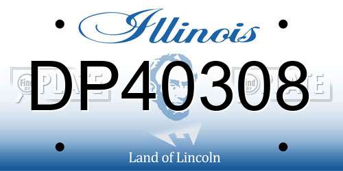 DP40308 Illinois License Plate