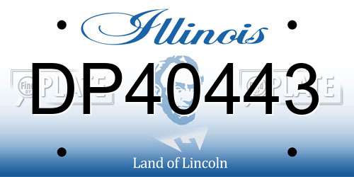 DP40443 Illinois License Plate