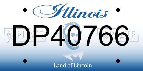 DP40766 Illinois License Plate