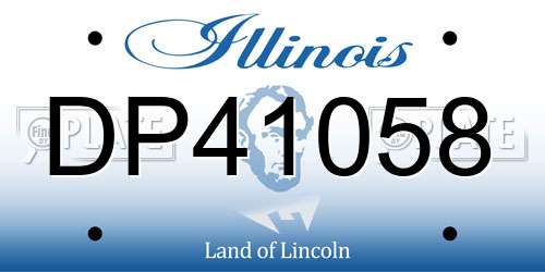 DP41058 Illinois License Plate