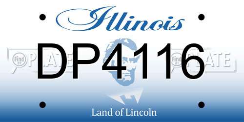 DP4116 Illinois License Plate