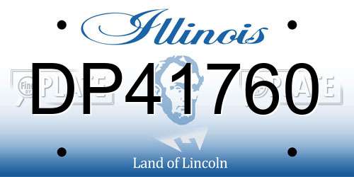DP41760 Illinois License Plate